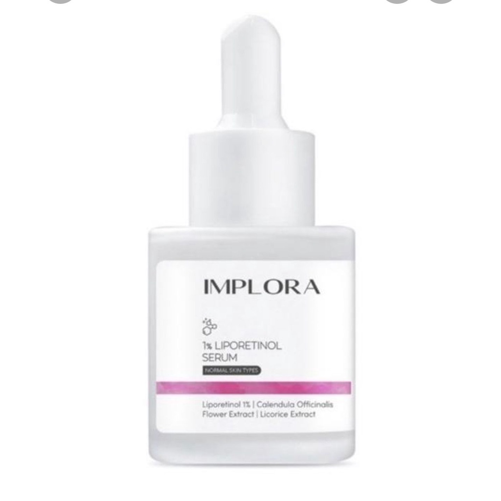 `ღ´ PHINKL `ღ´ ɪ ᴍ ᴘ ʟ ᴏ ʀ ᴀ  Implora face Serum wajah dual function retinol mencerahkan kulit mengecilkan pori jerawat