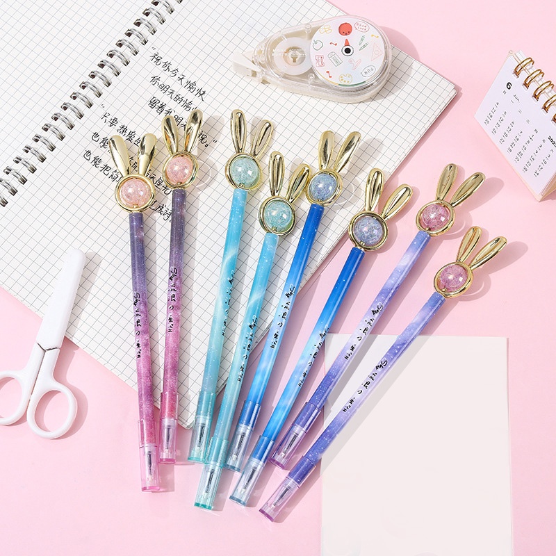 Pulpen Gel Alat Tulis Kreatif Lucu/Pena Kawaii Cepat Kering Netral Pulpen Ballpoint Tongkat Ajaib Lucu