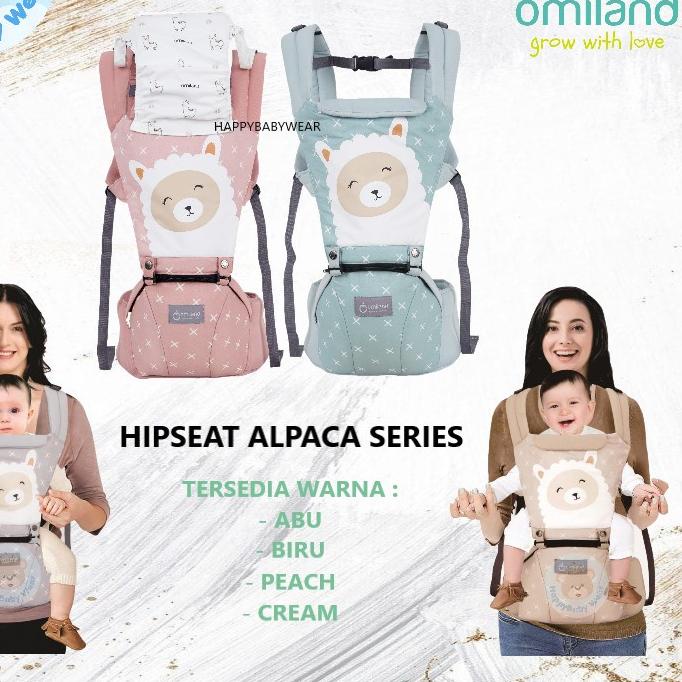 ֍ Omiland Gendongan Hipseat Alpaca Series | Omiland Gendongan Bayi Depan Alpaca Series ♠