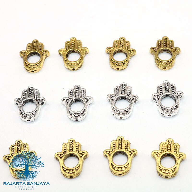 Charms Spacer Beads Tibetan Evil Eye Loose Spacer Beads Hamsa Hand