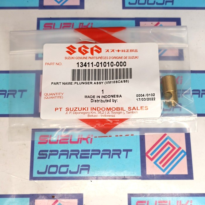 Suzuki Genuine Parts, 13411-01010-000 Piston Plunger Chuk Choke Karbu Suzuki Smash Titan Original