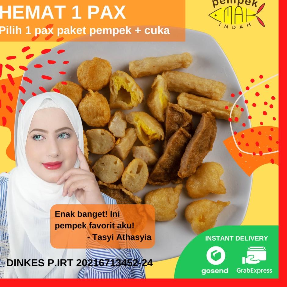 

Discount Today PEMPEK EMAK INDAH - PEMPEK MPENAK PALEMBANG ASLI IKAN TENGGIRI - Paket 1 Pax KAPAL SELAM DAN CAMPUR !!
