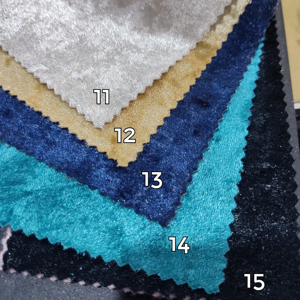 RB Kain Interior Beludru / Bludru Mengkilap Crushed Velvet Glossy - Santiago (Sofa, Kursi, Jok,