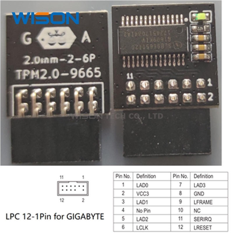 Tpm security module TPM2.0 Modul win11 Modul security LPC Modul LPC motherboard Umum