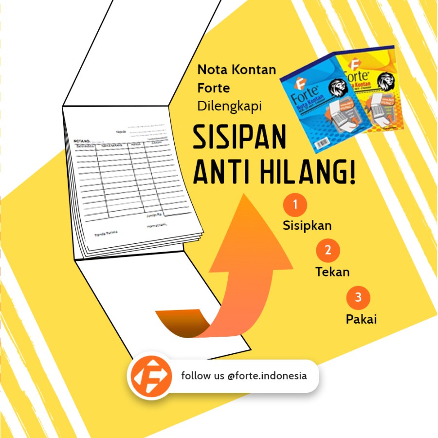 

Buku Nota NCR Forte Kecil 1ply