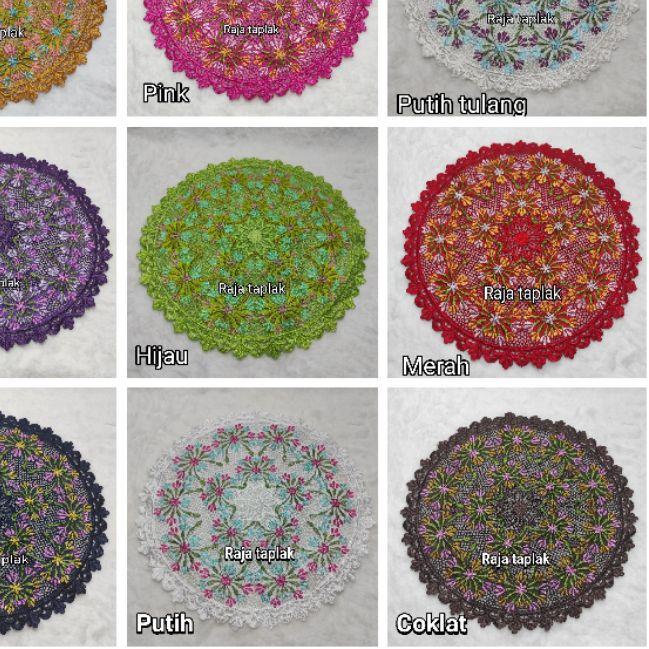 ❈ Taplak meja tamu bulat kecil bordir/taplak meja sudut/taplak vas bunga/taplak meja rias size 40 cm