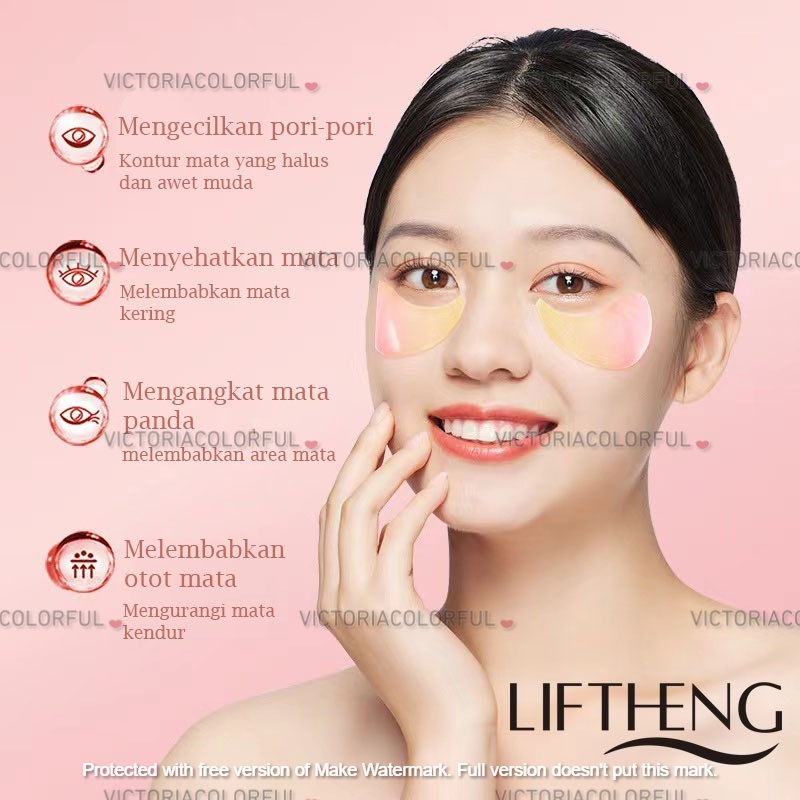 LIFTHENG EYEMASK/Mata Panda SAKURA SEAWEED SOOTING ( melembabkan kulit, membersihkan area mata, merawat kulit, mengecilkan pori-pori, menghaluskan kulit, mencerahkan kulit, mengurangi mata kendur, menghilangkan lingkaran hitam )
