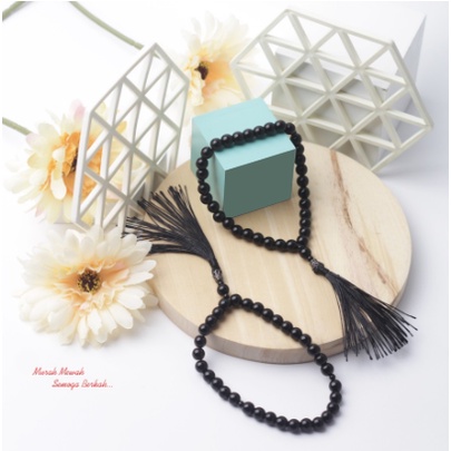 Tasbih Gelang Cantik 33 Butir Mutiara Sintetis + Rumbai