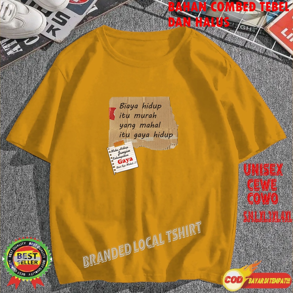 APPS Promo Diskon Kaos DTF BIAYA HIDUP ITU MURAH Kaos Terlaris Kualitas Terjamin/Kaos Murah /Pakaian Pria pakaian Wanita/Kaos Distro Pria Kaos Promo/Best Seller