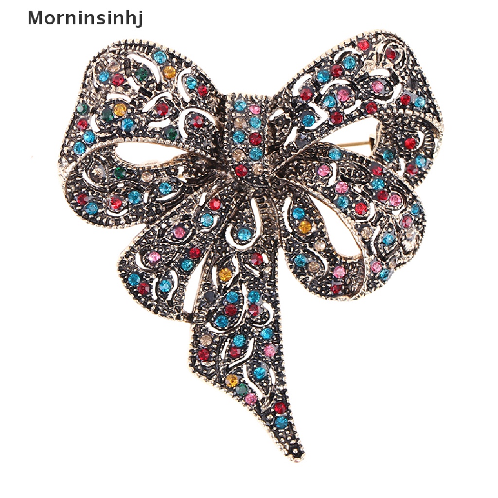 Mornin Berlian Imitasi Ikatan Simpul Bros Wanita Bunga Logam Pernikahan Pesta Kantor Pin Hadiah id