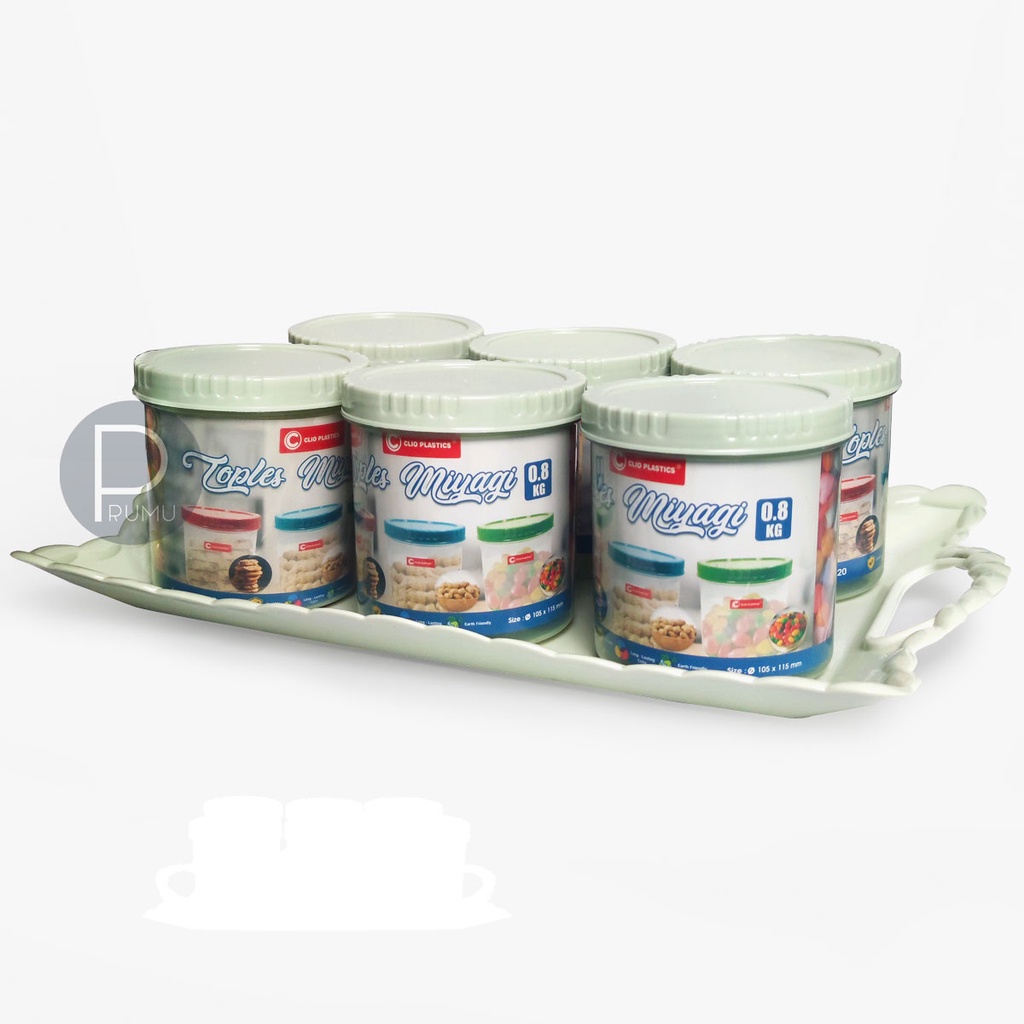 Toples Plastik Serbaguna - Toples Kue Bening - Toples Makanan - Toples Cemilan - Food Container - Miyagisei