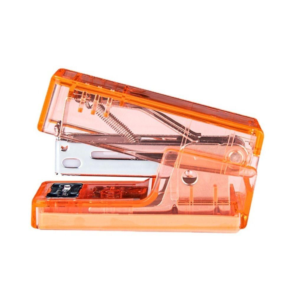 Stapler Mini Agustina Transparan Tahan Lama Alat Tulis Kertas Pengikat Kertas Stapler Kertas Paper Binder Set