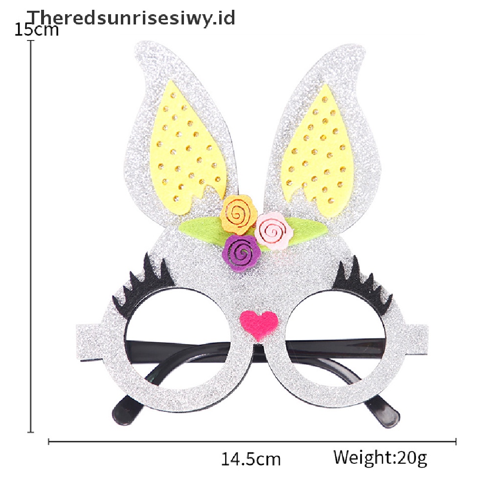 # Baju Lebaran # Aksesoris Kacamata Paskah Kartun Egg Rabbit Egg Goggle Frame Untuk Anak-Anak~