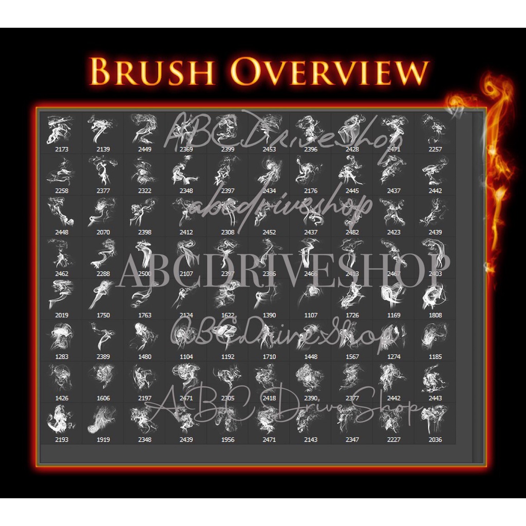 Procreate Brush - 80 Smoke and Fire Brushes