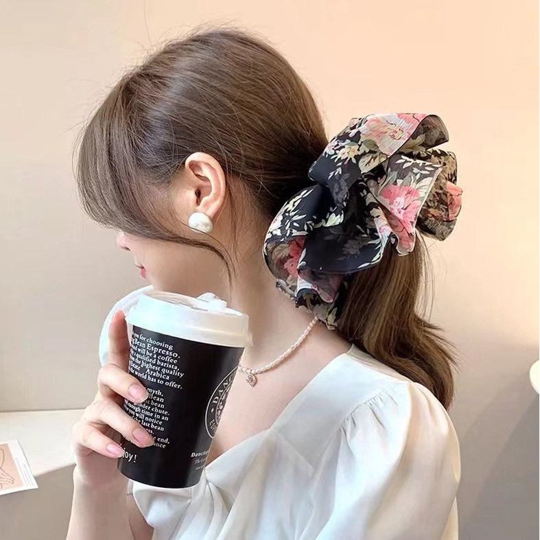 Caliloops Ikat Rambut Karet Scrunchie Jumbo Dewasa Renda Korea Zaki