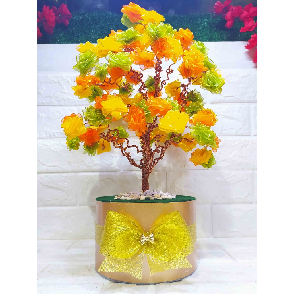 Pajangan Imitasi Bonsai Dekorasi Cantik + Autumn Blooms