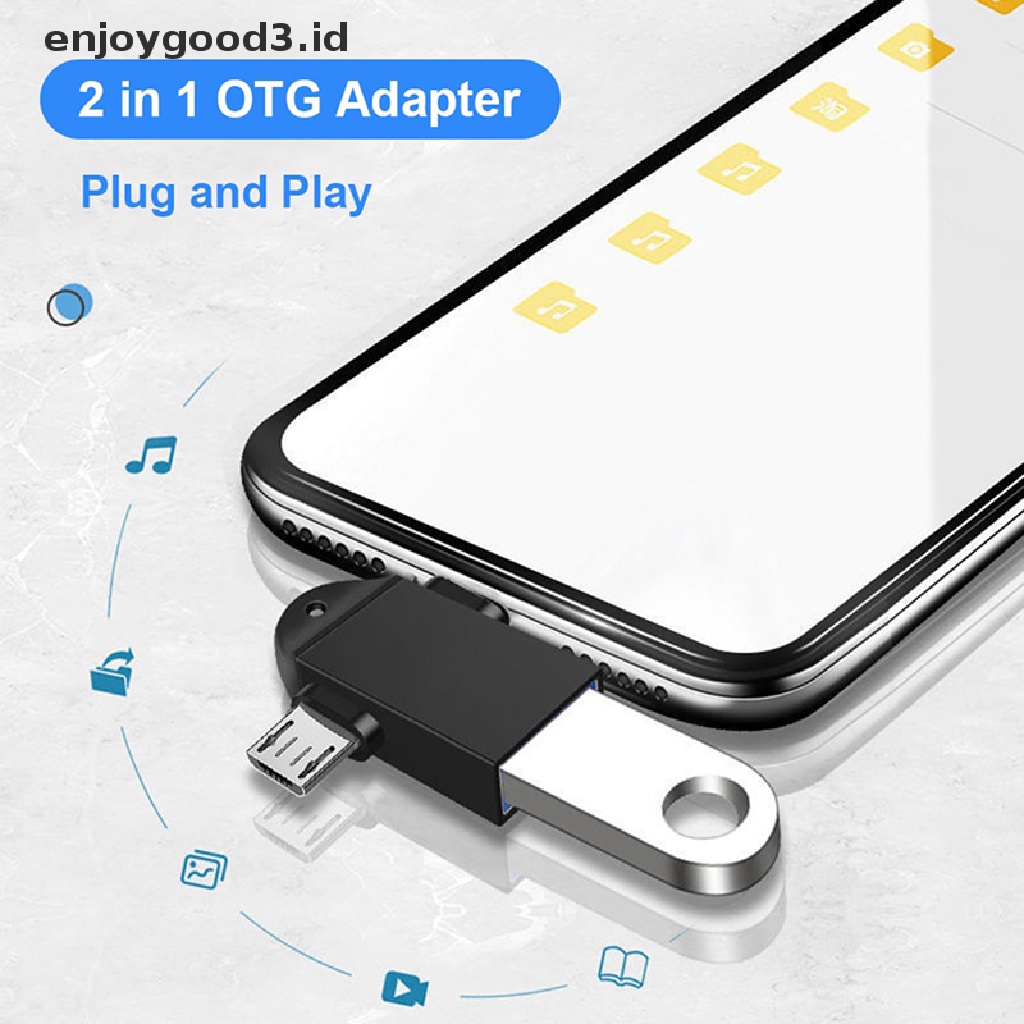 【 Rready Stock 】 Aluminum Alloy 3 in 1 Android OTG Adapter Mobile Phone Adapter Usb Connector Multi-Function Type C to USB Connector OTG Adapter （ ID ）