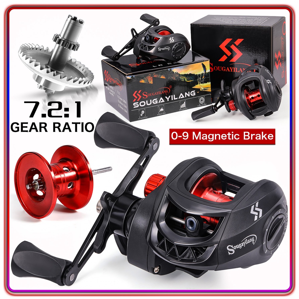 Sougayilang Reel Pancing New Casting Fishing Reel Gear  Ratio 7.2:1  Fishing Reel  Rill Pancing Rell Pancing Reel  Left And Right Model Silky Fishing Reel Gulungan Pancing