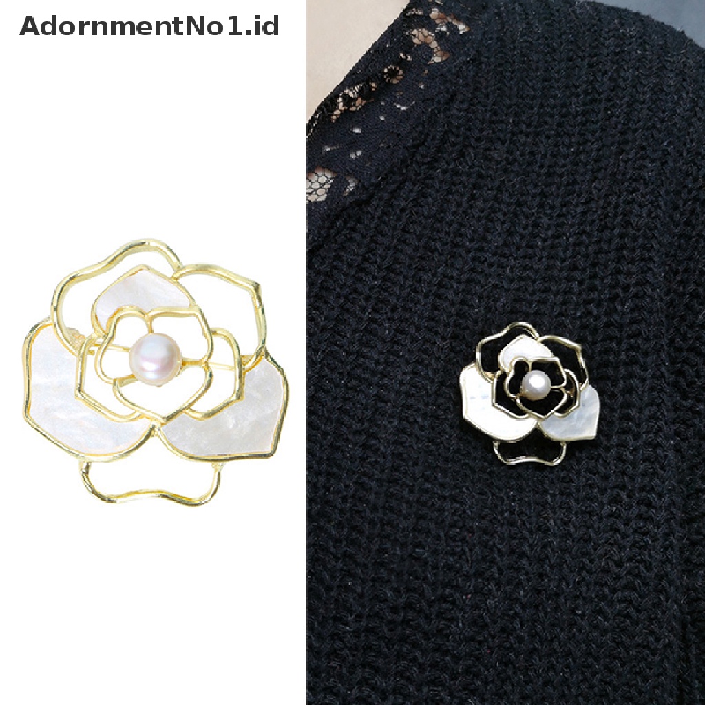 [AdornmentNo1] Bros Fashion Camellia Bunga Mutiara Untuk Wanita Lady Casual Dekorasi Pesta [ID]