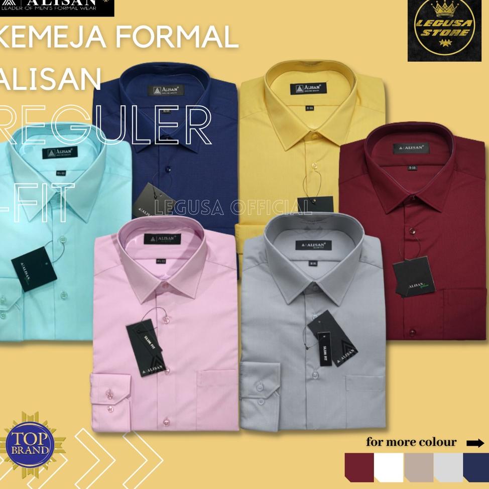 VIRAL Kemeja Alisan Lengan Panjang Kemeja Pria Alisan REGULER Polos