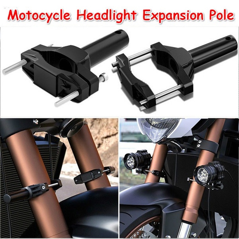 Penjepit Lampu Depan Adjustable Modifikasi Moto Bumper Aksesoris Motor Extension Bracket Mount Bracket Spotlight