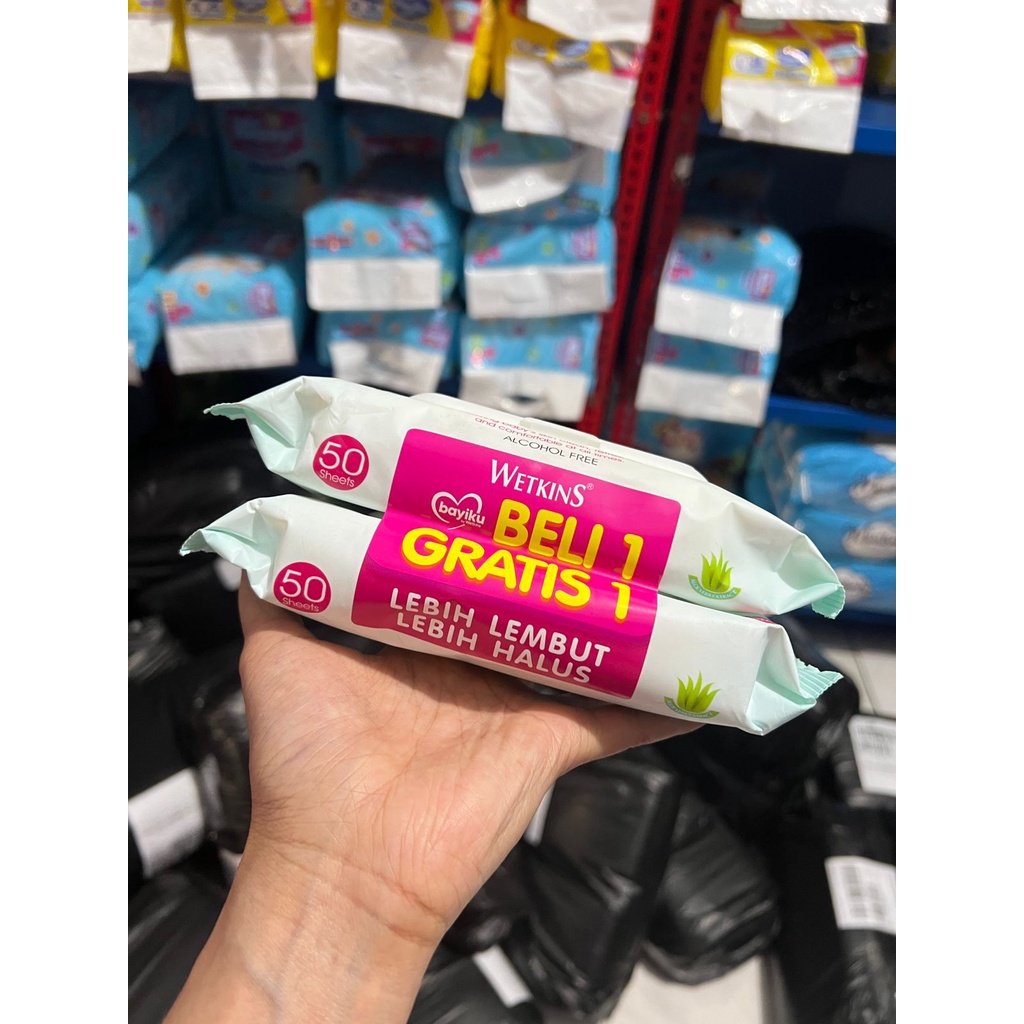 BELI 1 GRATIS 1 Wetkins Ganti Popok Bayi Tisu Basah Ganti Popok Bayi