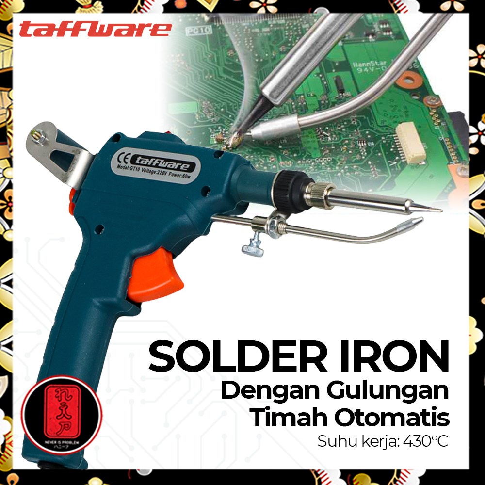 Taffware Solder Iron Automatic Tin Gun 60W - GT10 - Green