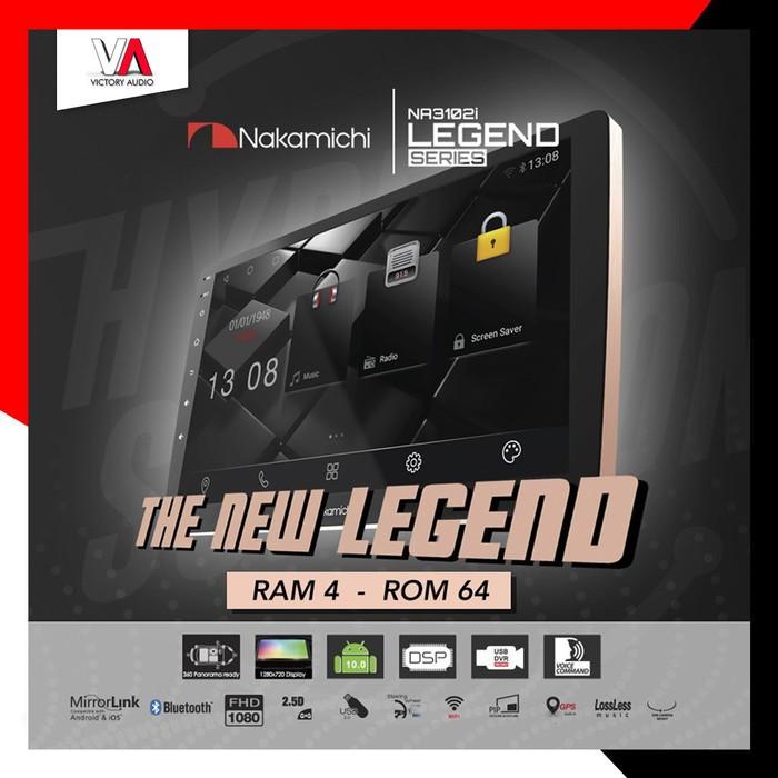 Head Unit Mobil Android NAKAMICHI NA3102i NEW LEGEND 9 Inch 4+64GB DSP