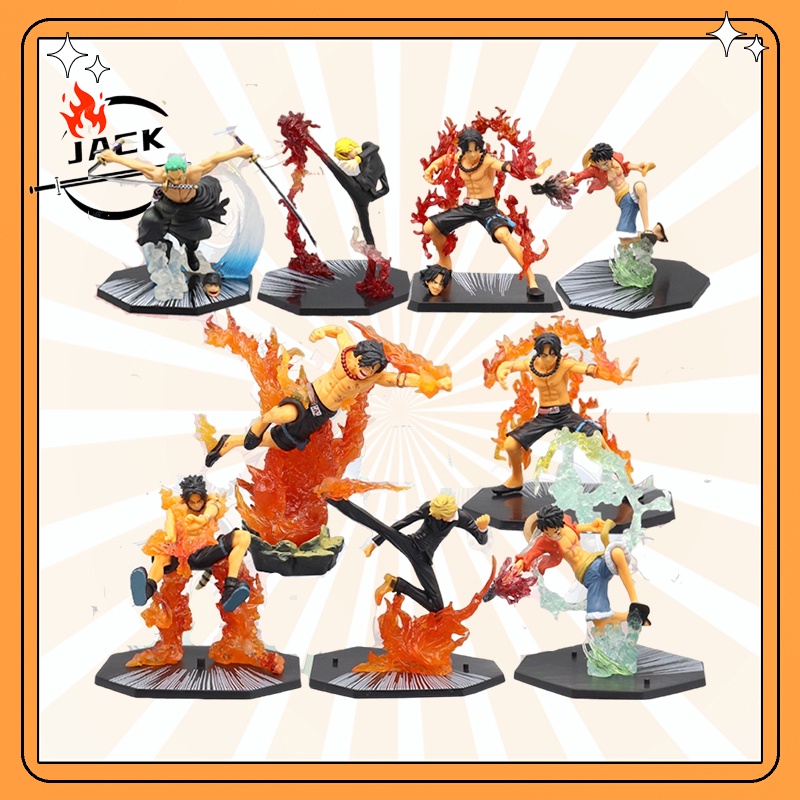 JACK Figure One Piece Fzo KWS Zoro Luffy Ace Sanji Battle Effect