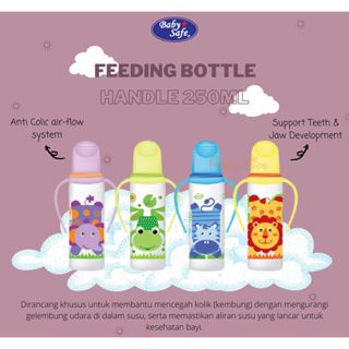 *HAZELCARE* BabySafe Baby Safe Feeding / Reguler / Handle Bottle JS001 / JS002 / JS003 / JS004 / JS005 / JS006 60ml 125ml 250ml - Botol Dot Bayi Anak