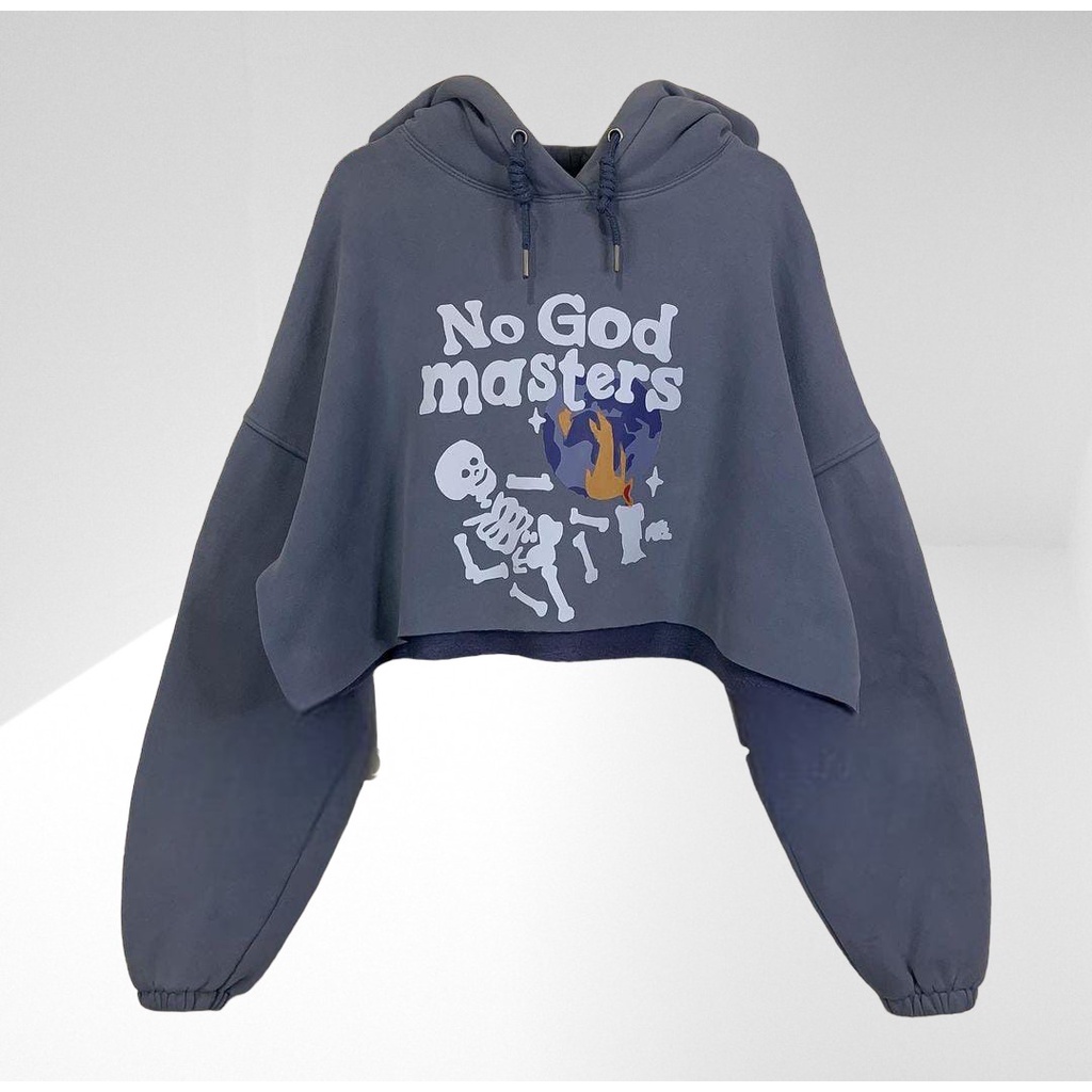 NO GOD MASTERS SWEATER HOODIE CROOP (PS)