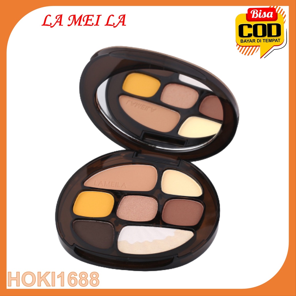 Lameila Eyeshadow Pallete 8 Warna Mutiara Matte Blush Glitter 5098