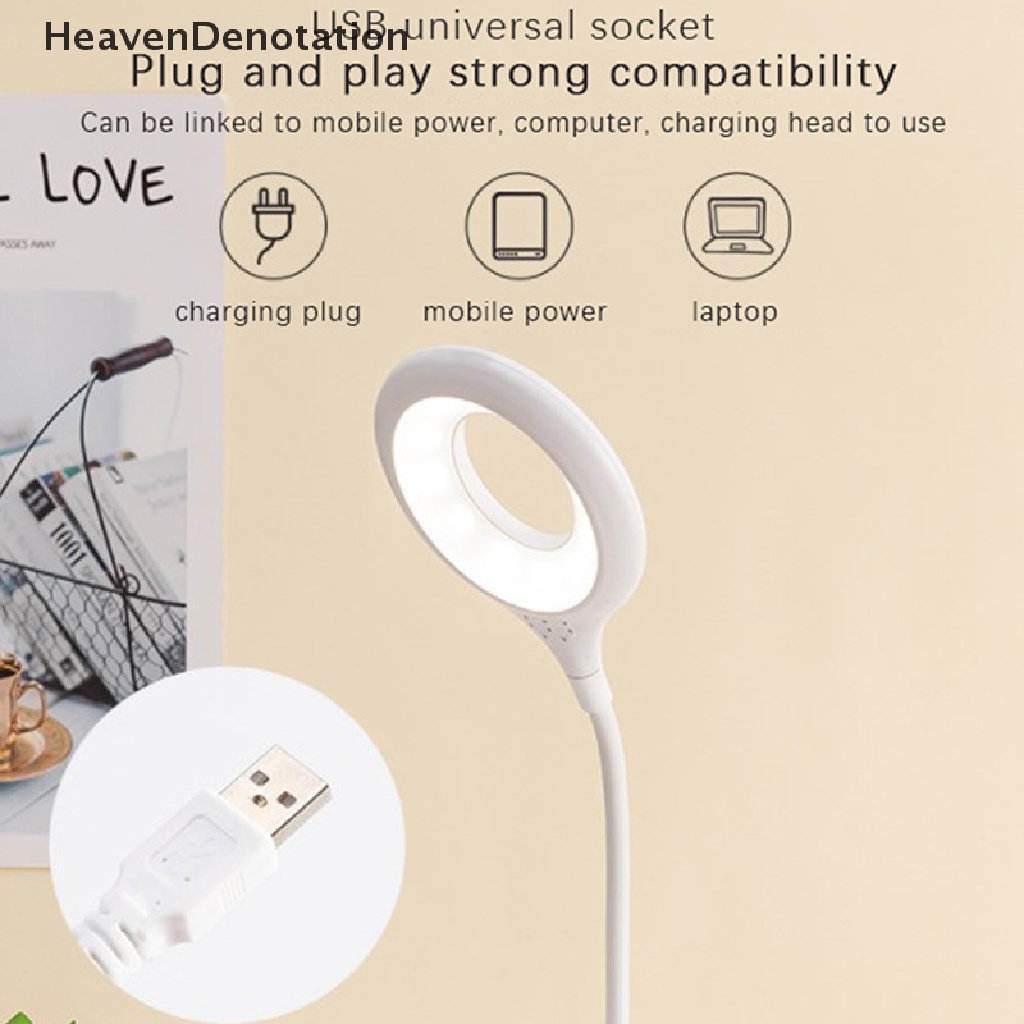 [HeavenDenotation] Lampu Meja LED Portable Night Light Lamp Desk Lamp USB Belajar Membaca Lampu Talbe HDV