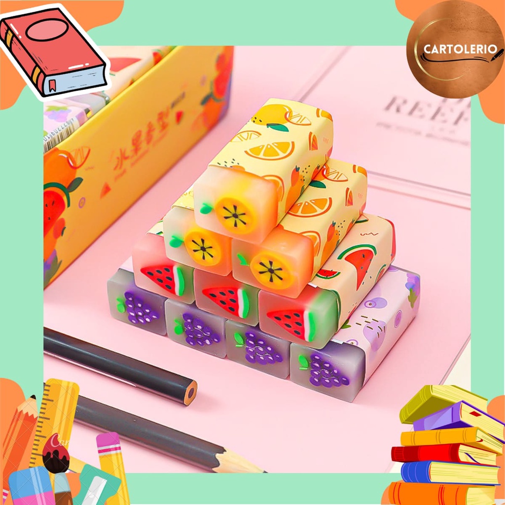 

SELUSIN Penghapus Pensil Motif Buah / Fruit Eraser PE0003