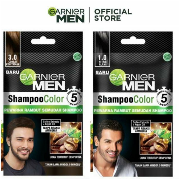 Garnier Men Shampoo Color Pewarna Rambut