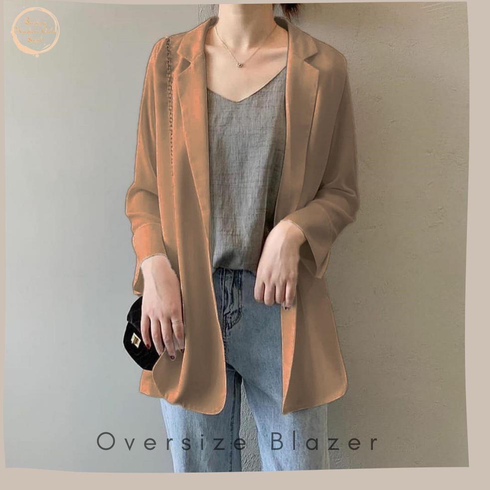 STOK TERBATAS Oversize blazer wanita casual kekinian / jas wanita oversize blazer / blazer wanita ov