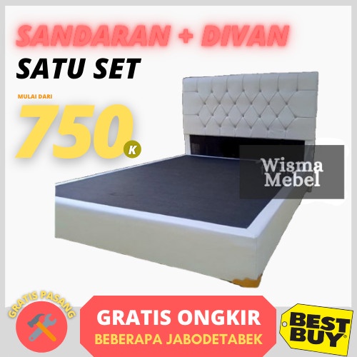 Terlaris Divan + Sandaran / Tatakan Kasur Springbed Busa / Minimalis [ 1 Set ]