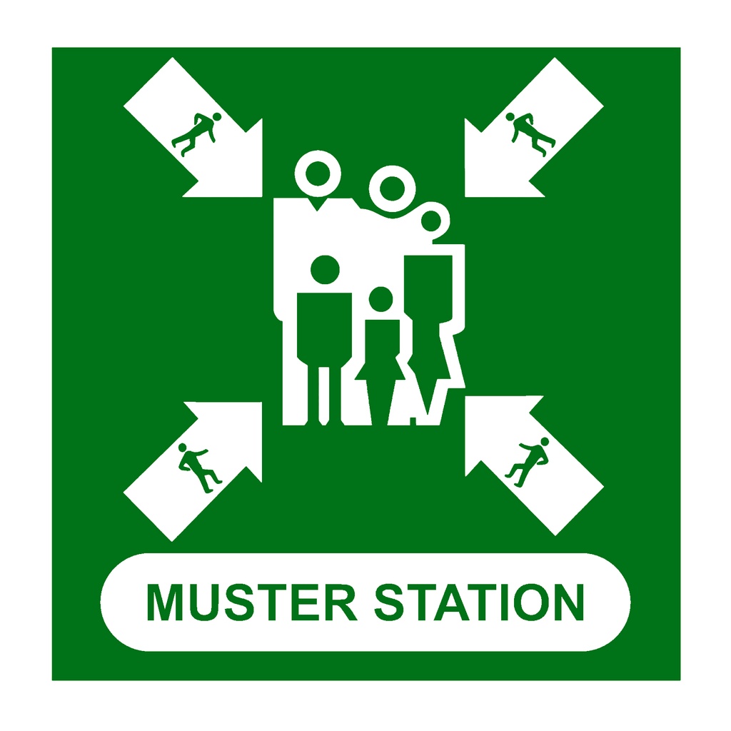 

Sticker Safety IMO PERKAPALAN MUSTER STATION Ukuran 15x15/Sticker Safety IMO PERKAPALAN MUSTER STATION VINYL LAMINASI