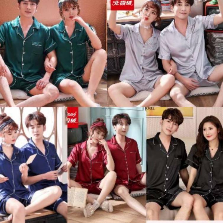 Terbaik stelan piyama couple celana pendek / pasangan suami istri