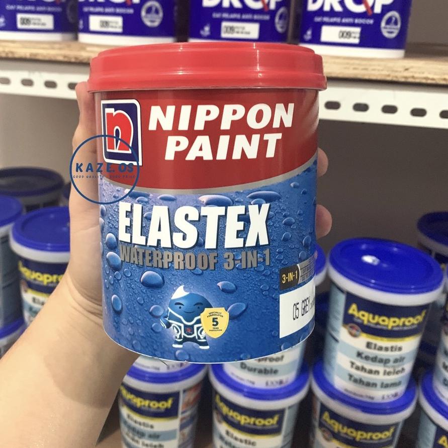 Promo ⭐️ASLI 100% ELASTEX 3 IN 1 NIPPON PAINT 1KG / 1 KG WARNA LENGKAP PUTIH ABU ABU BIRU HITAM MERA