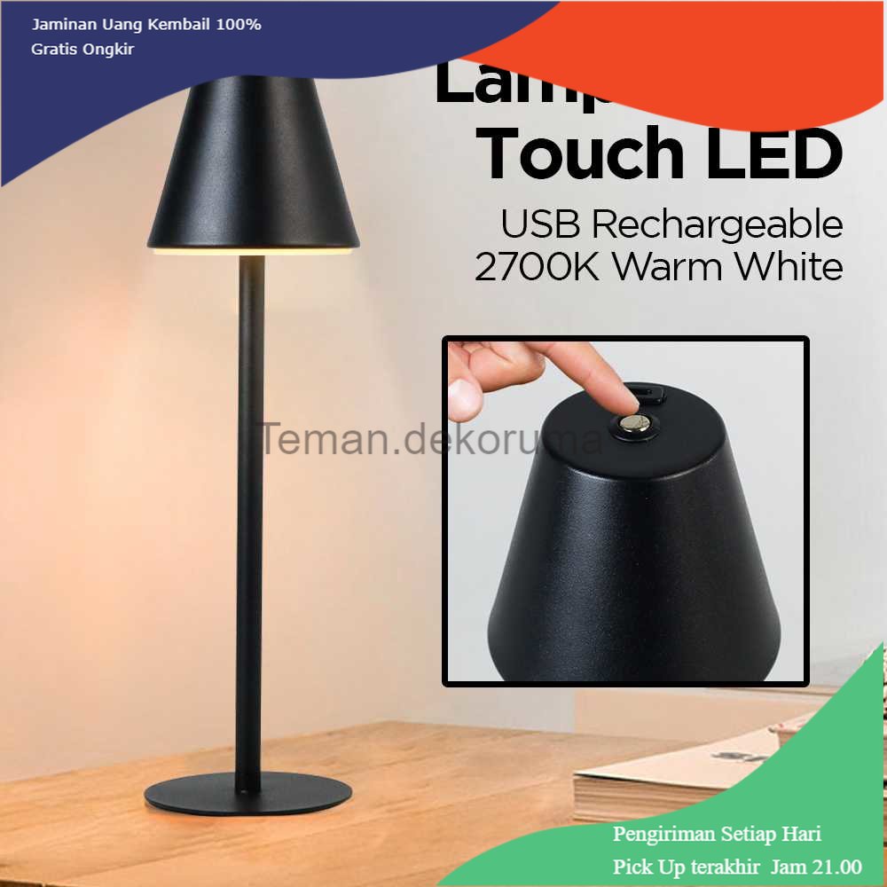 TD - LMP JIAN Lampu Meja Hias Touch LED Desk USB Rechargeable Warm White 1.5W - J420