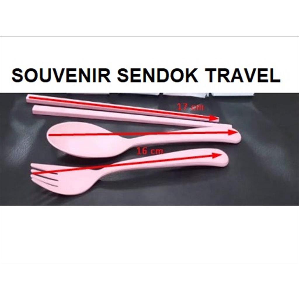 MJS 514. Sendok travel Lokal Warna Pastel Kemas Plastik Souvenir Pernikahan 1PC