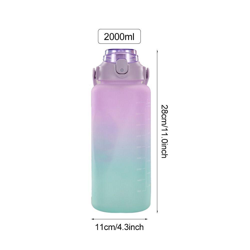 Populer Botol Air 1500 /2000ml Penanda Waktu Anti Bocor Water Jugs Kapasitas Tinggi