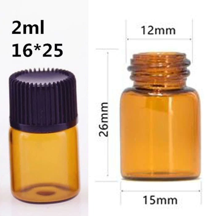 Botol Minyak Esensial Kosong Kaca Tipis Kecil Parfum Sampel Kutus