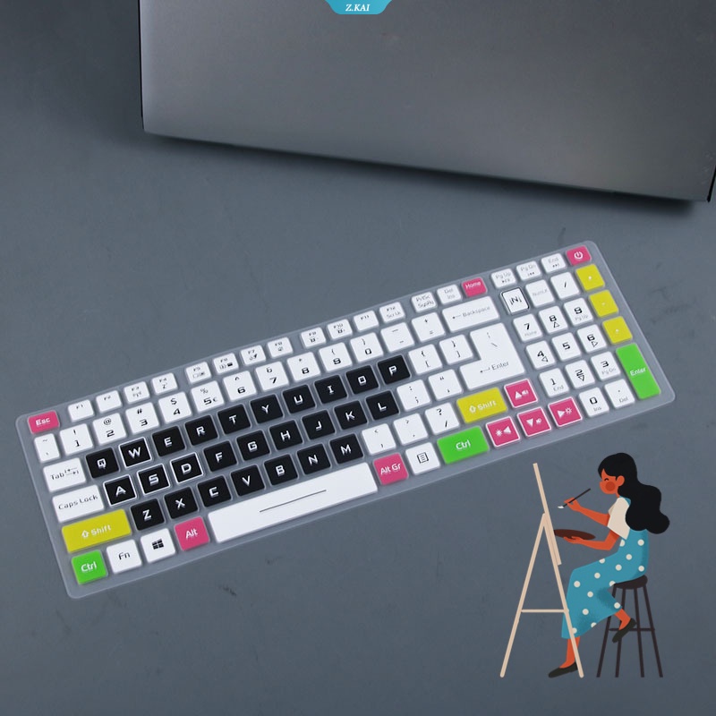 Pelindung Keyboard Laptop Silikon Universal 15.6 &quot;Acer NITRO 5an515-54 AN515-44 PH317-53 Waterproof Pelindung Keyboard [ZK]