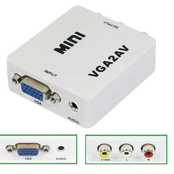 ✤ VGA to RCA CONVERTER / Converter VGA to AV / VGA to AV Mini Converter ❉