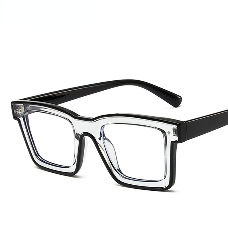Tr90 Engsel Logam Kualitas Tinggi Kacamata Mode Barat Dua Warna Anti Cahaya Biru Mata Kucing Kacamata Wanita
