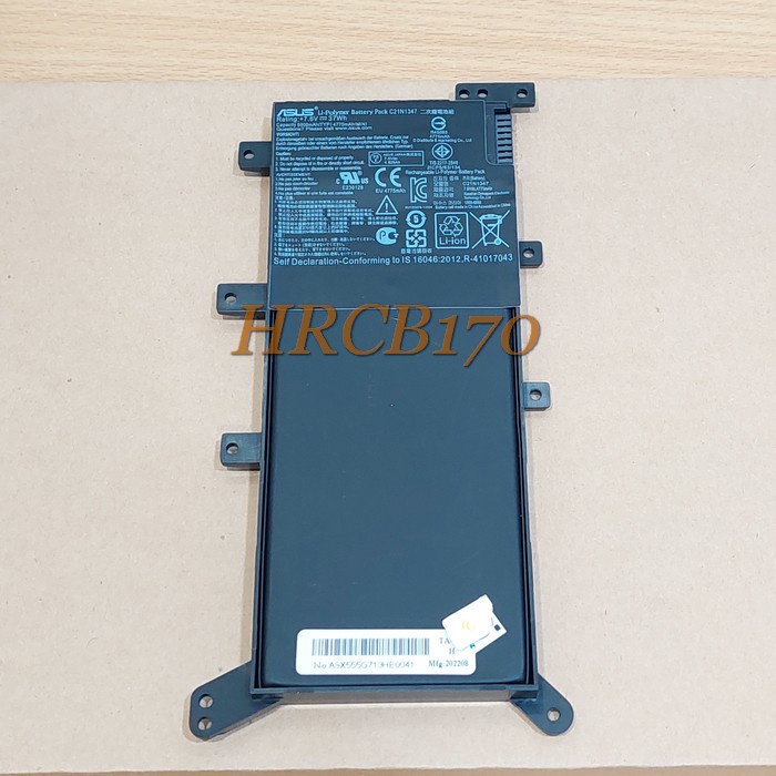 Baterai Laptop Asus X555L X555La X555Lb X555Ld X555Lf X555 Series C21N1347 -HRCB