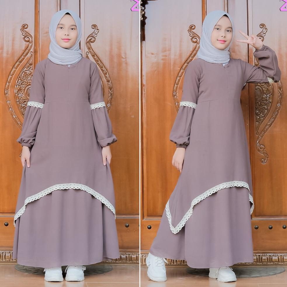 SALE TERBATAS Gamis Malaysia Renda Anak Ori Zafirah Kids