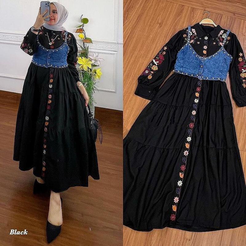 Baju Gamis Rahla Maxy Mewah Dewasa Import Premium Wanita Perempuan Baj Natasha Midi / Midi Dress W